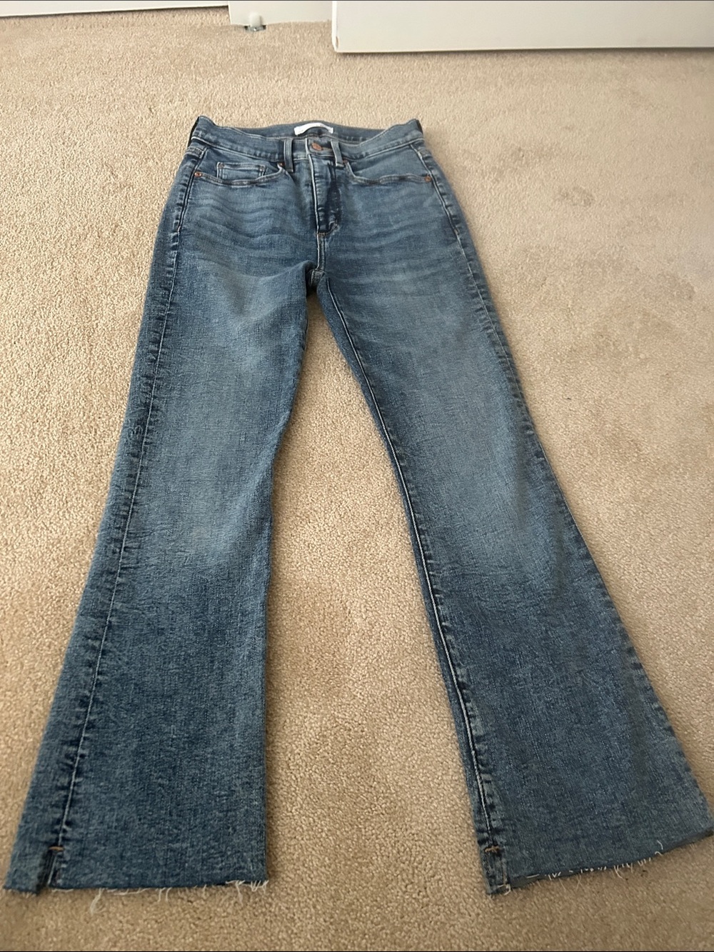 LOFT Medium Blue High-Rise Flare Jeans